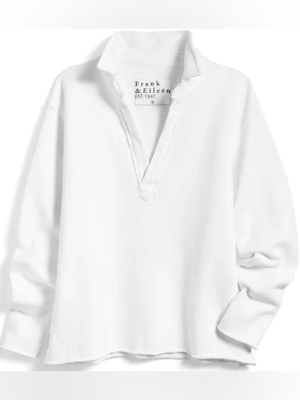 Frank & Eileen White Long-Sleeve Polo Shirt